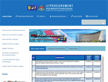 Tablet Screenshot of myprocurement.treasury.gov.my