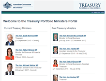 Tablet Screenshot of ministers.treasury.gov.au