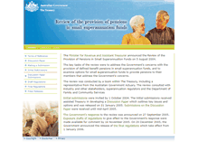 Tablet Screenshot of dbpensionreview.treasury.gov.au