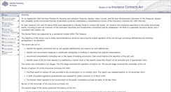 Desktop Screenshot of icareview.treasury.gov.au